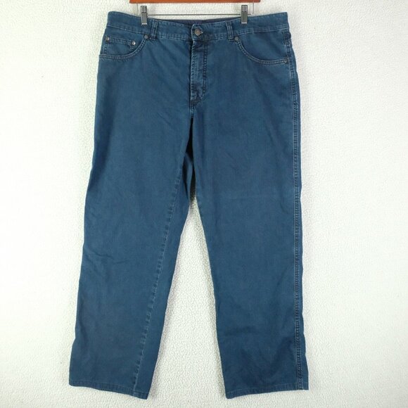 Pal Zileri Jeans Mens 40x30 Blue Straight Leg Lightweight Stretch Denim Concept - Picture 1 of 11